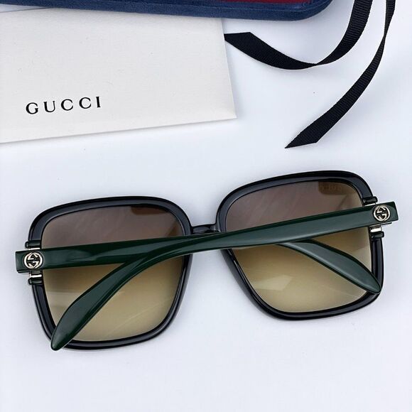 SALE! NEW Gucci GG1066S 003 Black Green Gradient Butterfly Women Sunglasses main image 11